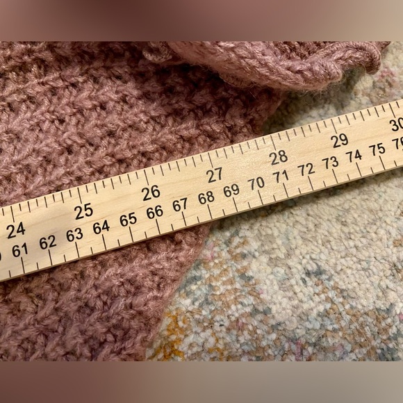 💥BOGO💥 Anthropologie Moth Rocia Mauve Knit Cardigan Sweater Size Large - Picture 8 of 11